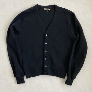 Vintage 50s Virgin Wool Cardigan Rockabilly Black S 44 East Shop Bovenkerk USA